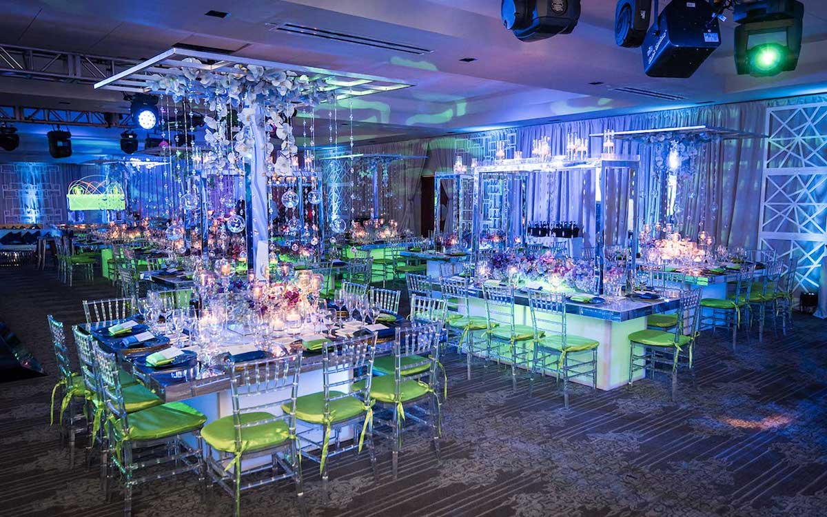Glittering dining area at the Newport Beachside Hotel & Resort