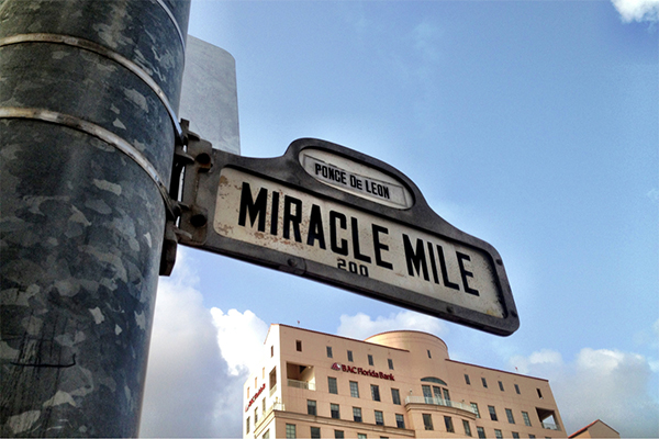 MIracle mile street sign