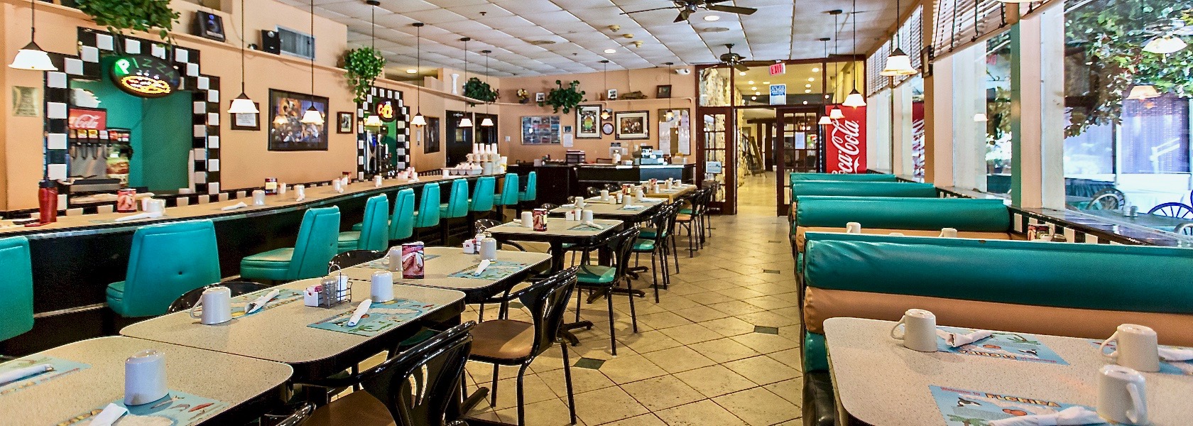 50s style diner inside the Days Hotel Thunderbird Beach Resort