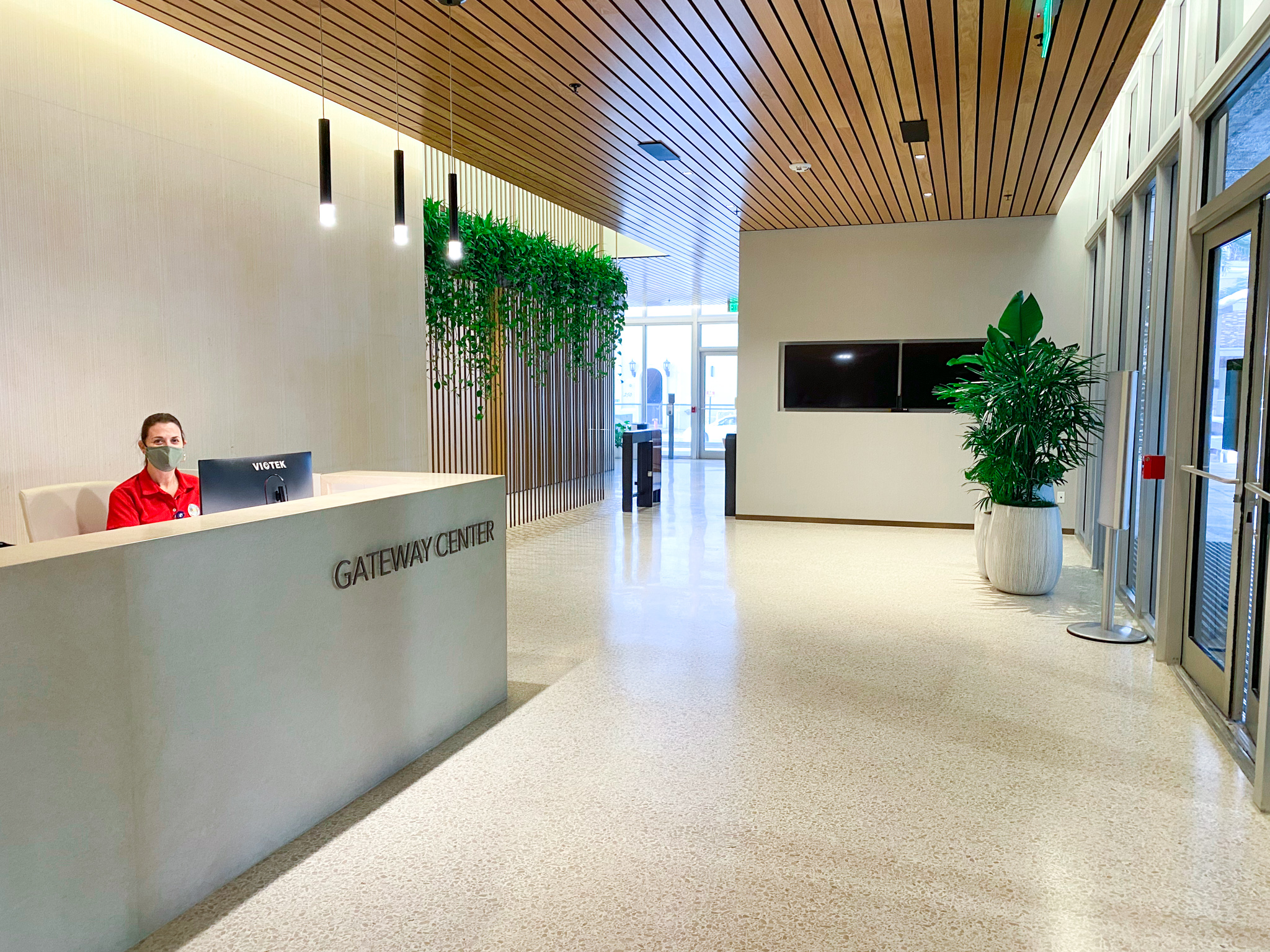 Gateway Center entry area with front desk