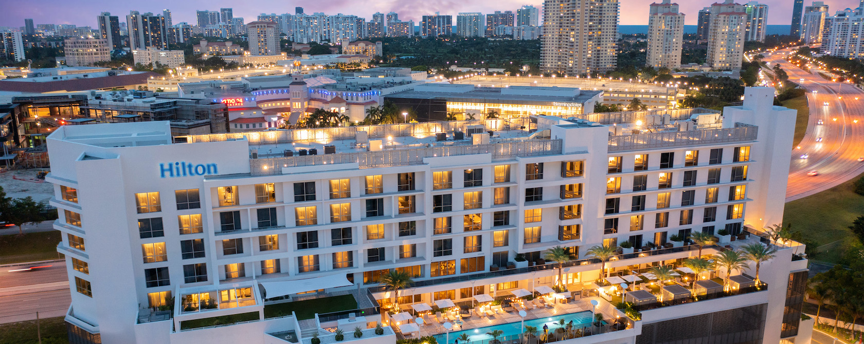 Aerial view of Hilton Aventura Miami